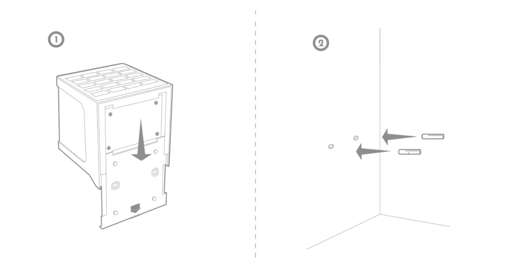 solar wall light installation